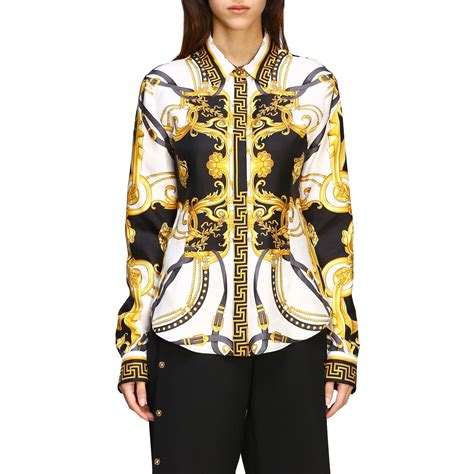 replica versace silk shirts womens|Versace silk shirt women's.